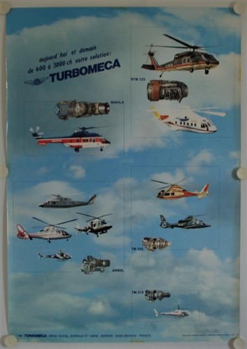Affiche aviation turbomeca - affiche,
