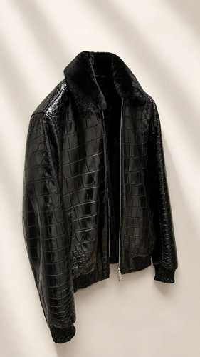 Veste homme cuir gaufré - homme,