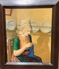 DUCRETET. Femme au tricot  