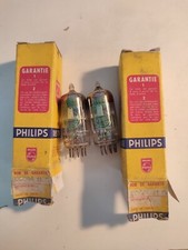 2 x Tubes, lampes TSF Philips ECC84 vintage valve tube amplifier NOS