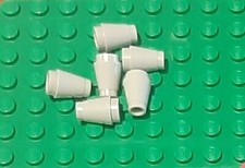 6 x cône Lego gris bleuté