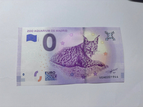 Billet euro souvenir zoo - billet,