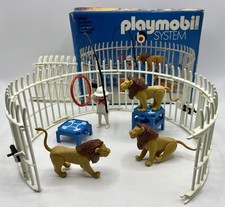 La cage aux lion et le dresseur du cirque PLAYMOBIL 3517 - 1980/88 - TBE & boite