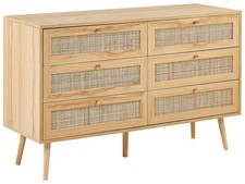 Commode à 6 Tiroirs en Rotin