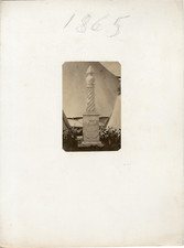 Monument funéraire colonel Roux Vintage albumen print Tirage albuminé  24x