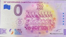 BILLET 0 EURO  60° ANNIVERSARION CAMPEONES EUROPEUS PORTUGAL 2021 N° DIVERS