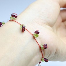 bracelet petite cerise grenat