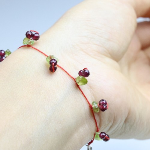 Bracelet petite cerise grenat - bracelet,