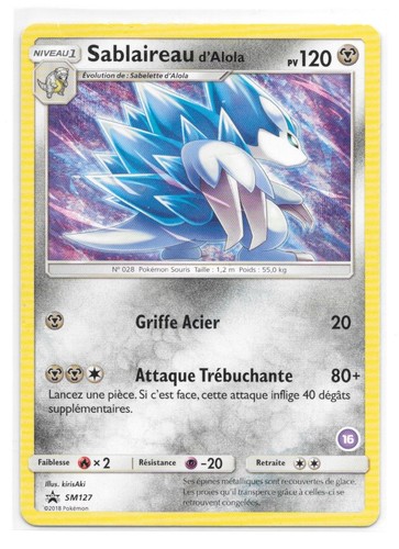 Carte pokémon sablaireau - carte,