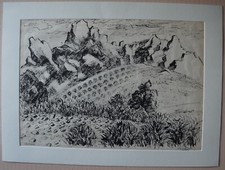 PIERRE ZENOBEL (1905/1996)  Encre  " L’ESTEREL   "  -  Signé