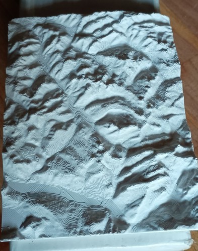 Carte topographique relief - carte,