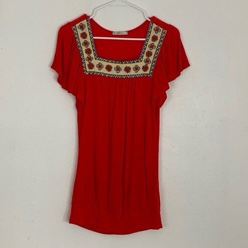 Orange embroidered soprano - embroidered,