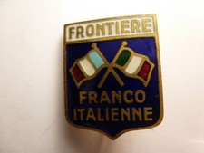 pin FRANCE ITALIE FRONTIERE FRANCIA ITALIA SPILLA confine douane BROOCH flag pin