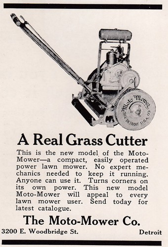1924 moto mower real - real, grass