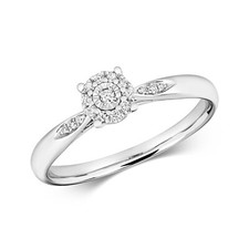 Bague Femme Pavage Or Blanc 9