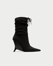 Zara black booties with