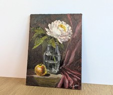 Peinture fleur de pivoine -