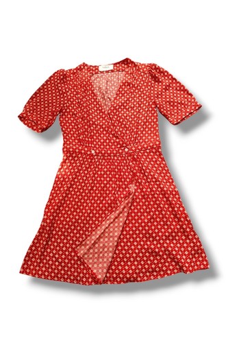 Wrap floral boho dress - wrap,
