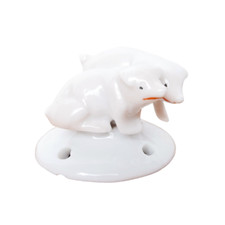 Ancienne Figurine Goebel, Cochon Miniature Biscuit 1930 Art Deco, Signée