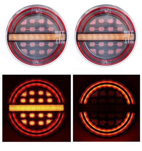 Paire feux arrière ronds led - feux,