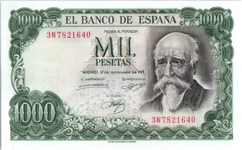 Espagne 1000 pesetas josé - 1000,