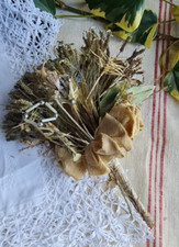 ANCIEN BOUQUET DE MARIEE FLEURS TISSUS FLEURS EN CIRE NAPOLEON
