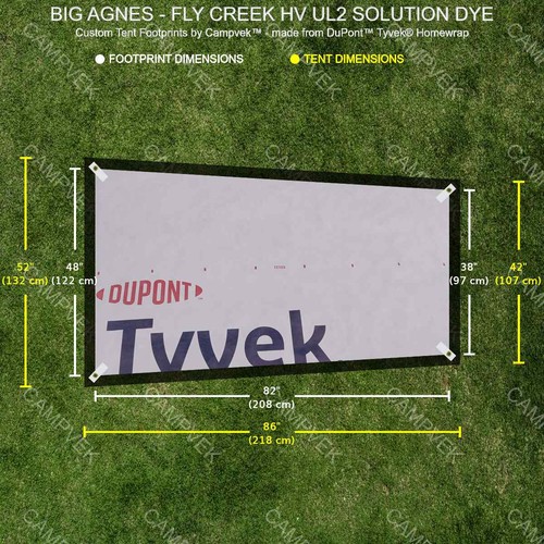 Tyvek footprint for the - the, big
