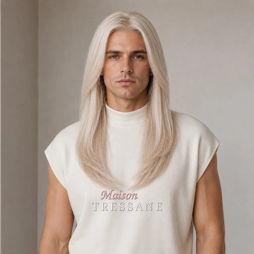 Perruque homme blond - , platine