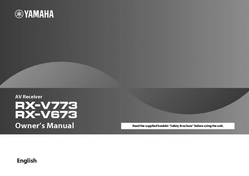 Yamaha v673 v773 - yamaha, rx-v673