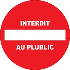 Panneau alu "interdit au