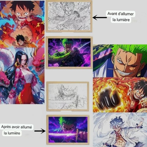 One piece tableau - tableau, lumineux