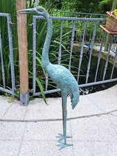 Belle Statue En Bronze, Héron