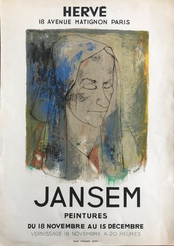 Jansem affiche litho peinture - jansem,