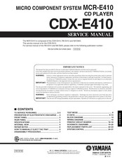 Service Manuel D'Instructions pour Yamaha CDX-E410