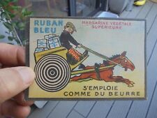 Ancienne Carte "Ruban Bleu" Margarine Végétale s'emploie comme du Beurre