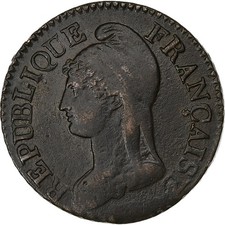 France, Directoire, 5 Centimes, Dupré, AN 5, Paris, Cuivre, TTB, Gadoury:126