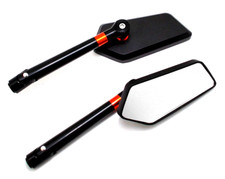 paire rétroviseur moto scooter filetage M10 M8 tuning noir orange