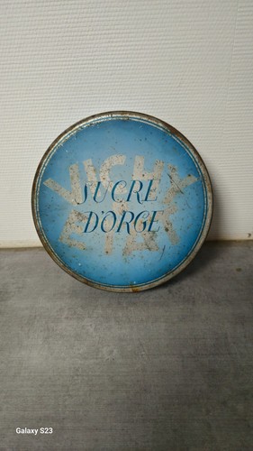 Boîte métal vintage vichy - métal,