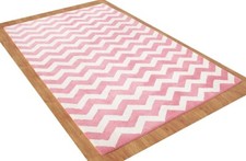 Tapis/tapis rose/blanc style