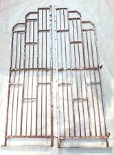 151 x 45 cm - Paire d'anciennes grilles décoratives art deco, en metal
