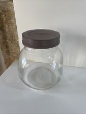 ANCIEN BOCAL EN VERRE D'EPICERIE COUVERCLE BAKELITE COLLECTION DÉCO CUISINE