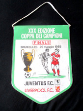 JUVENTUS LIVERPOOL FC  1985 C1 FINALE fanion wimpel pennant XL football ancien