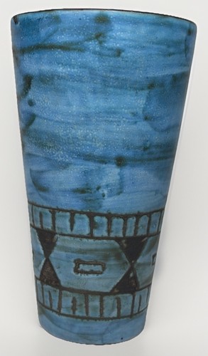Rare verre vase signé alain - vase,
