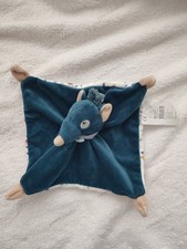 Doudou plat loup bleu Little