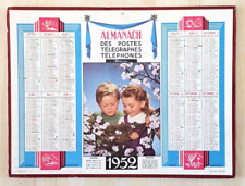 ALMANACH CALENDRIER PTT 1952
