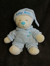 Doudou peluche ours bleu baby bear Gipsy  Etat neuf