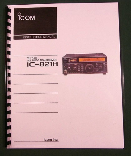 Icom 821h instruction - ic-821h,
