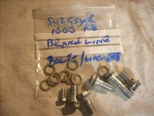 Suzuki GSXR 1000 K7 K8 brake line hydraulic bolts & washers seals, Boulons et ro