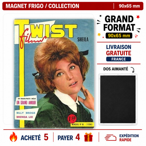 Magnet sheila 90x65 format - sheila,