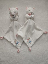 lot de 2 doudou chat blanc